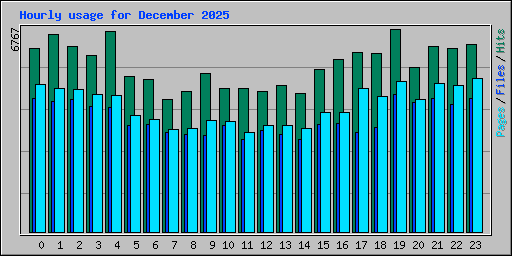 Hourly usage for December 2025