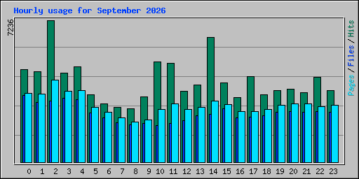 Hourly usage for September 2026
