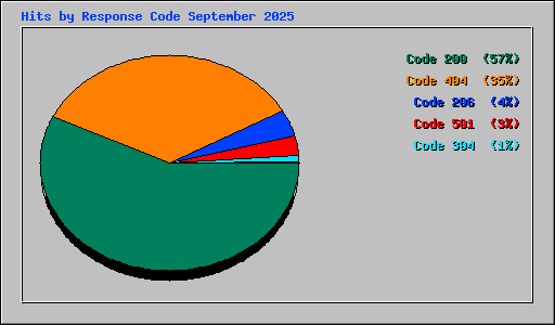 Hits by Response Code September 2025